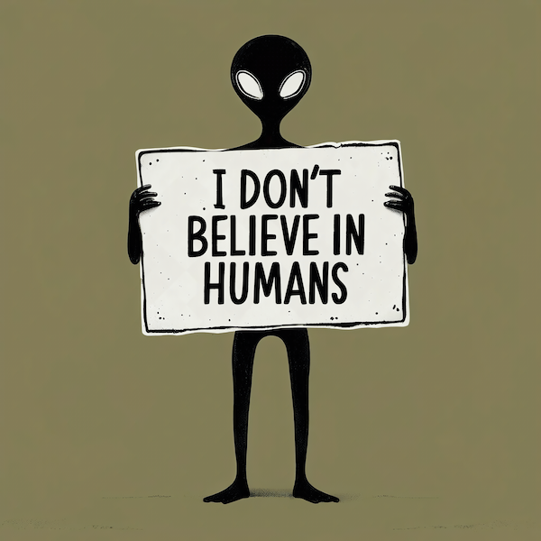I Don't believe in Aliens Photo Magnet Glossy