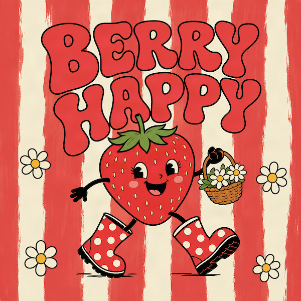 Berry Happy Photo Magnet Glossy