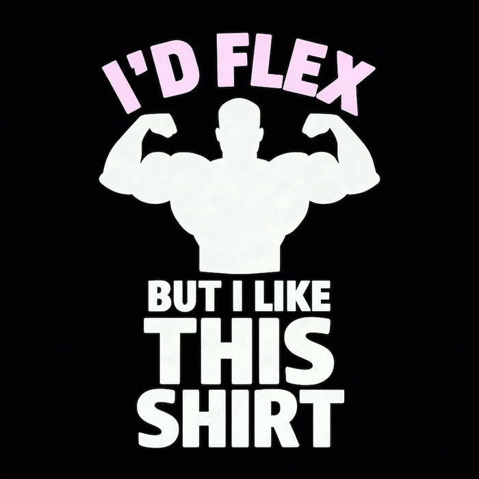 I'd Flex But I Like This Shirt funny gym bodybuilder square glossy magnet
