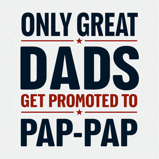 Only Great Dads Get Promoted To Pap-Pap bold navy red typography square glossy magnet