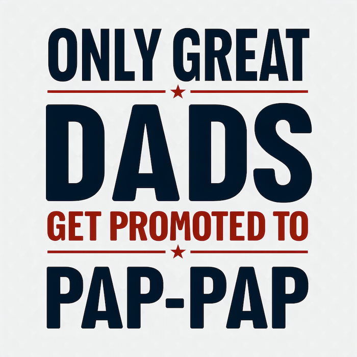 Only Great Dads Get Promoted To Pap-Pap bold navy red typography square glossy magnet