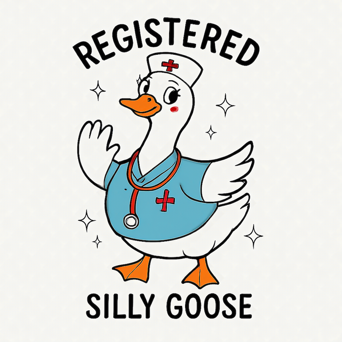 Registered Silly Goose nurse goose square glossy magnet